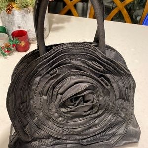 Valentino denim Rose petal handbag